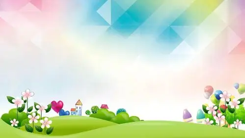 彩色可爱卡通儿童ppt背景图片