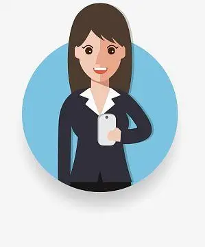 卡通女性办公人物