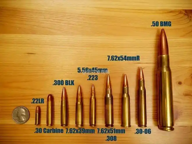 7×99毫米的子弹,远超各种常见步枪的子弹,对比图如下:美军经过综合