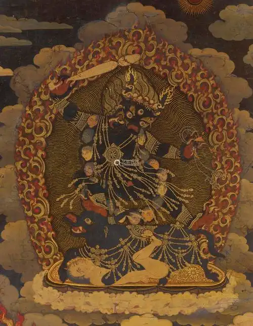 清十八世纪御製阎魔法王唐卡
