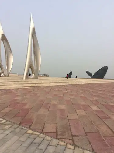 烟台开发区海边景观.