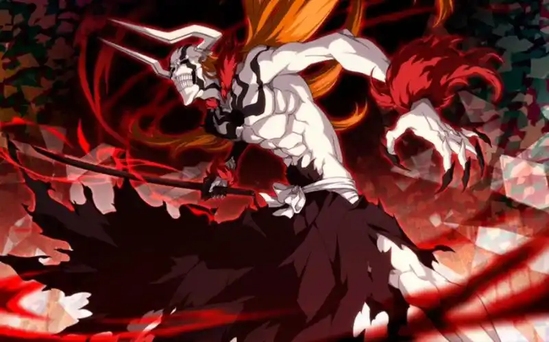 黑崎一护牛头虚化形态72白一护72虚白牛头!