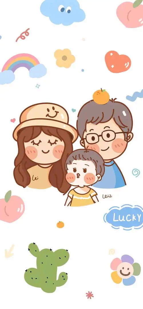 一家三口卡通头像