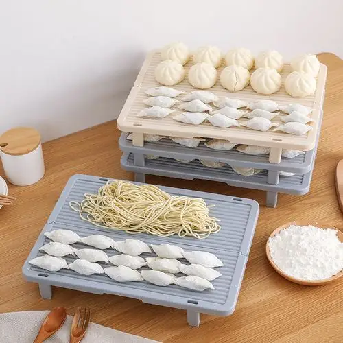 可折叠饺子帘盖垫水饺盖帘放饺子托盘家用蒸饭盘菜盘餐盘饺子盘子