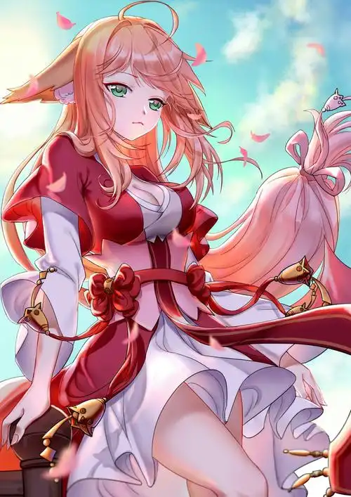 眺望远方的狐妖小红娘 涂山红红手机壁纸