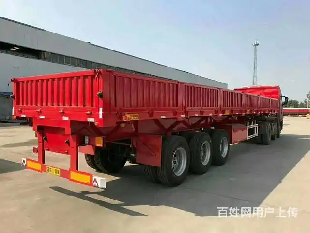 现车出售13米60高标箱侧翻自卸半挂车轻体半挂车