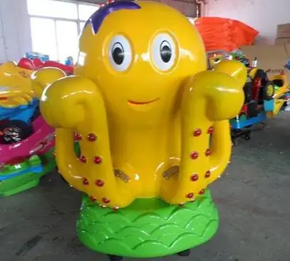 黄色八脚章鱼儿童摇摆机