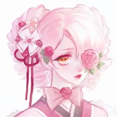 粉色系少女头像可爱 高清好看的可爱女头粉色系二次元图片_女生动漫