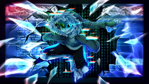 by golzydeexans和sans曾经出现过短暂地合为一体的情况【?