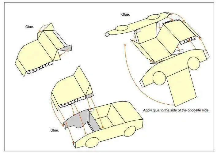 折纸立体敞篷车