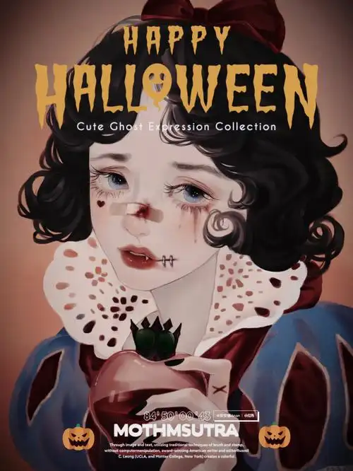 万圣节白雪公主你要尝尝我的苹果吗