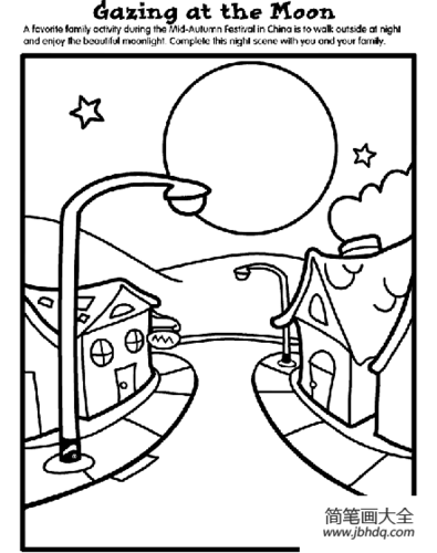 创意白天与黑夜简笔画