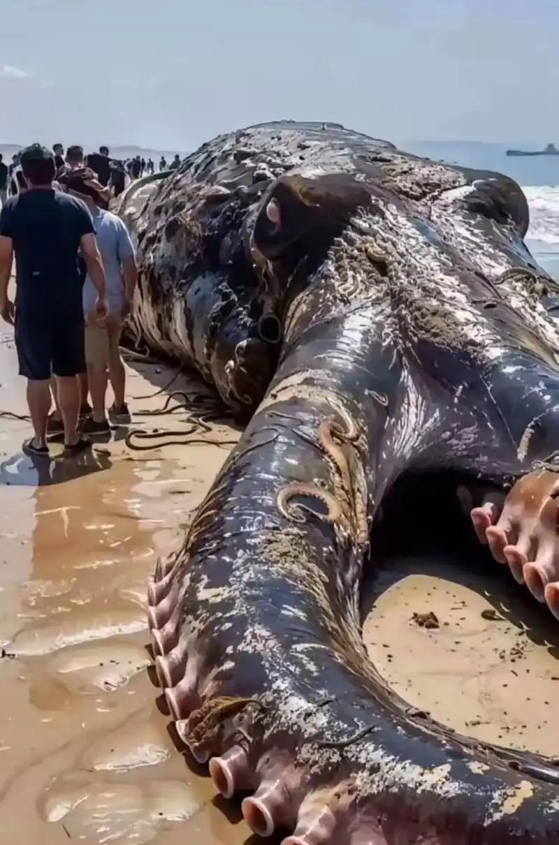 有听说大王乌贼体型很大,没想到它有这么大!