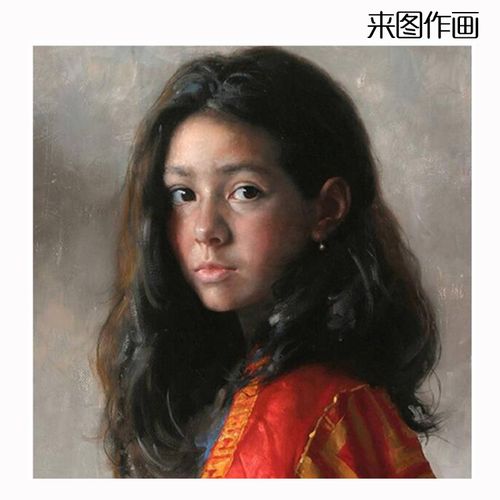 手工肖像油画定制纯手绘照片真人照片山水风景装饰画私人定制挂画