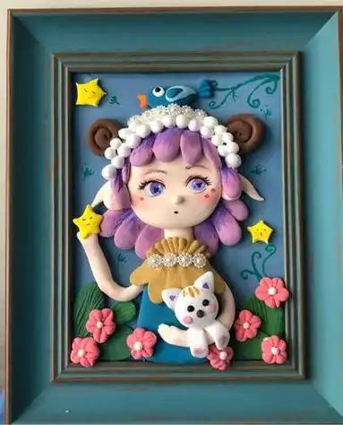 粘土画作品大全图片 粘土画作品大全图片简单可爱