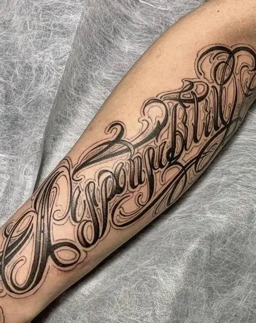 花体字纹身图片_花体字纹身图案