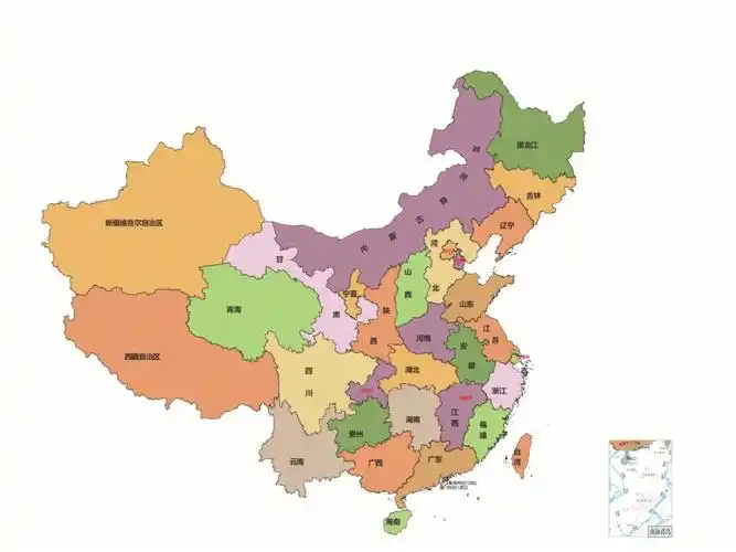 中国地图ppt矢量可编辑