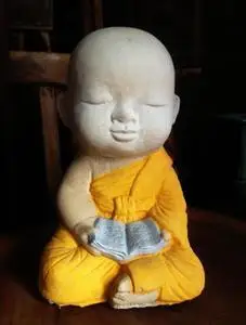 新品砂石俏皮可爱小和尚桌面摆件家居户外阳台泰国特色烛台0人付款60