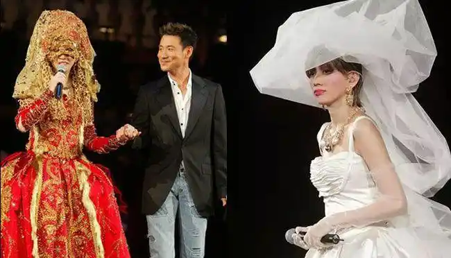 梅艳芳最后的演唱会,婚纱里套着带血纸尿裤,唱完倒在刘德华怀里