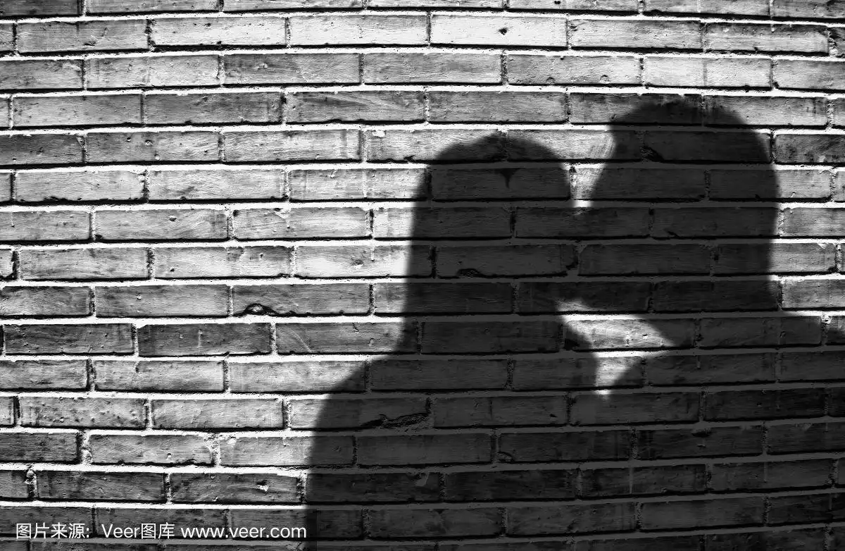 情侣相爱的影子