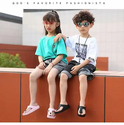 男孩拖鞋外穿小学生沙滩鞋中大童居家凉拖防滑软底女孩凉鞋17172红色