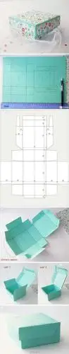 几分钟手工动手折带盖纸盒效果很不错哦