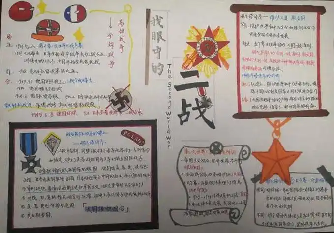 我眼中的二次世界大战手抄报