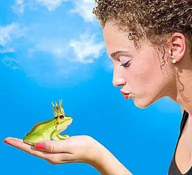 女人,吻,青蛙,王子