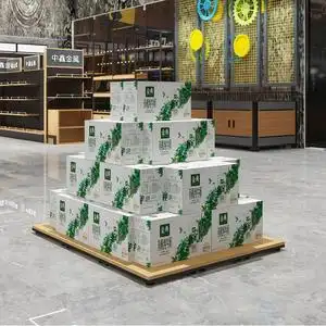 超市牛奶地堆货架