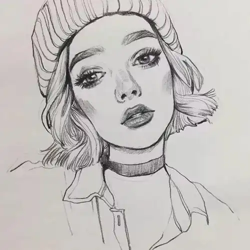 人物素描头像真人照片头像图片