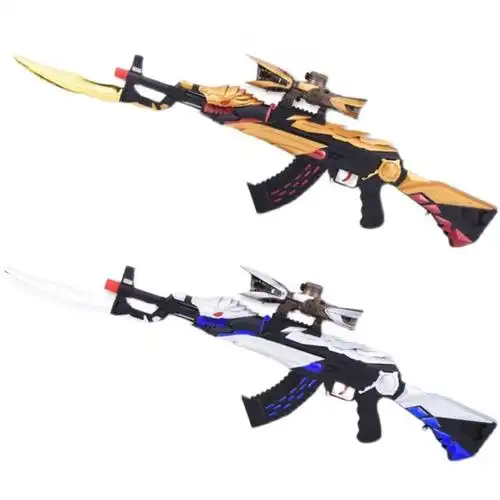 ak穿越火线儿童玩具软弹枪吃鸡男孩生日礼物 巴雷特-极光(红)全套装备