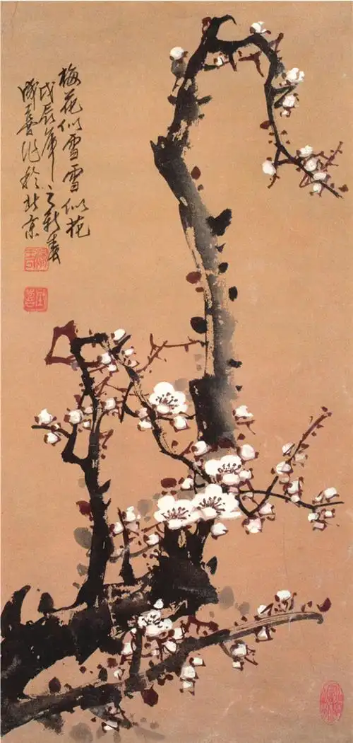 国画家王成喜笔下的梅花