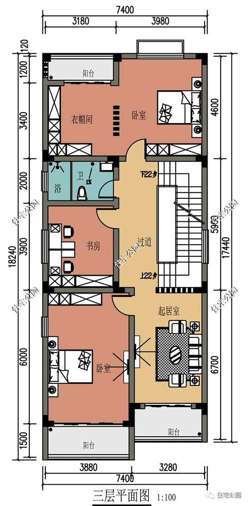 特价图纸丨7×16米小面宽别墅,这样设计真挺好_户型_信息_基本