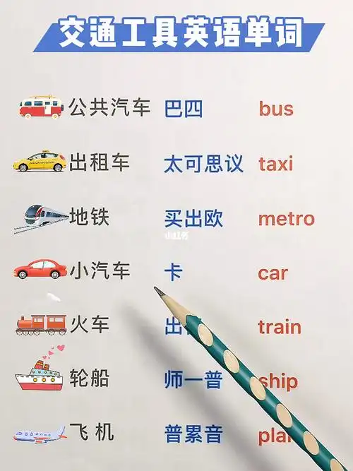 交通工具英语单词