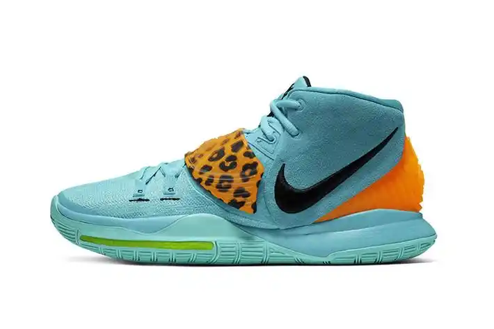 nike耐克kyrie 6欧文6湖水蓝豹纹实战篮球鞋bq4631-300