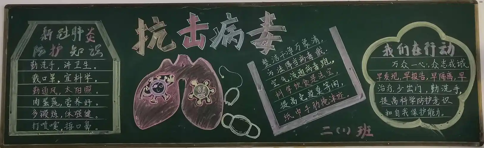 预防新型冠状病毒黑板报评比活动——海南临高第二思源实验学校