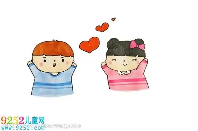 小女孩和小男孩卡通简笔画集