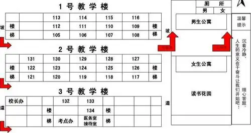 二〇一二年高中阶段招生全区统一考试海原三中考点考场分布平面示意图
