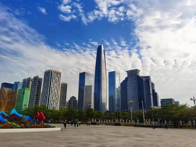深圳福田cbd高楼林立,满满的现代感.