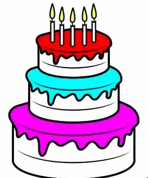 蛋糕简笔画彩色 蛋糕简笔画彩色 可爱