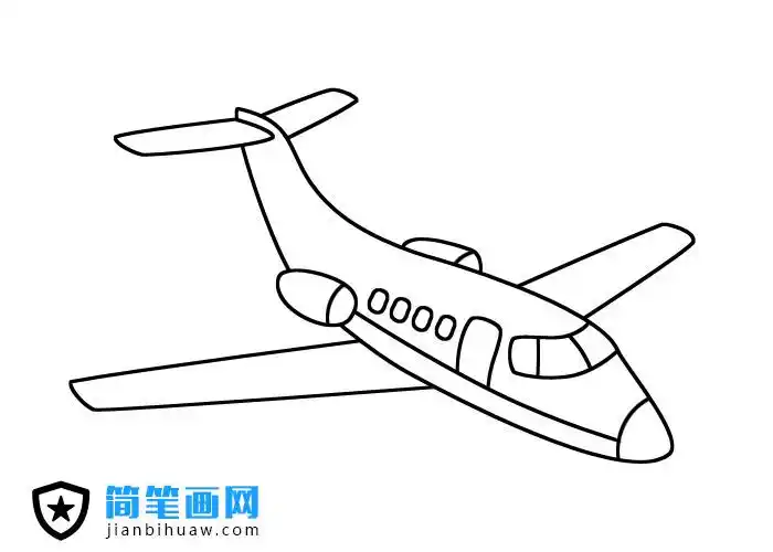 喷气式飞机简笔画图片