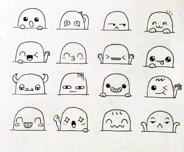 各种可爱表情简笔画法练习