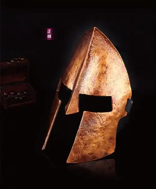 珍藏版电影主题精品树脂 斯巴达勇士300 黄金头盔面具 730g