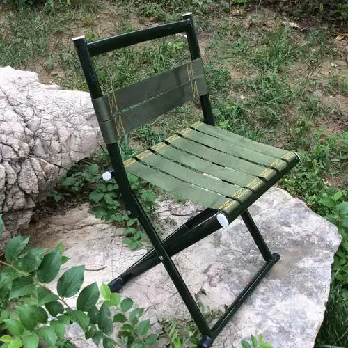 折叠圆管马扎新款便携式靠背军工马扎子钓鱼凳子户外火车小板凳