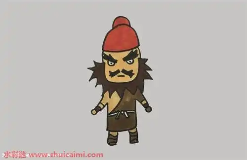 张飞怎么画张飞简笔画漂亮彩色