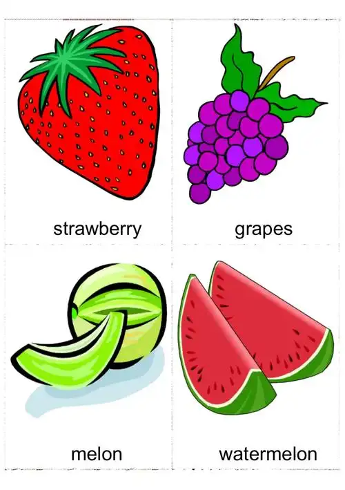 英文水果卡片