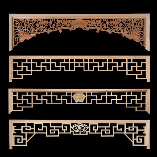 仿古木雕挂落