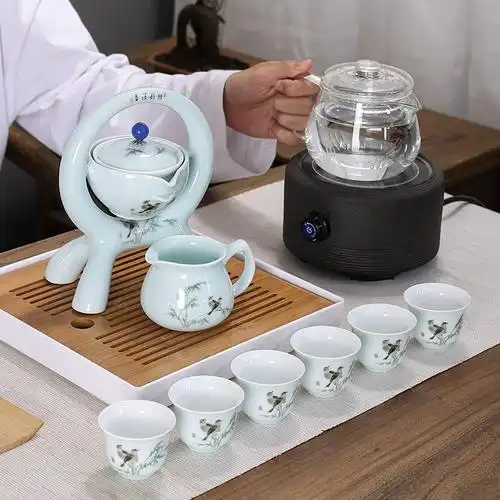懒人自动茶具泡茶神器 创意逍遥泡茶壶功夫茶具茶杯套装家用办公