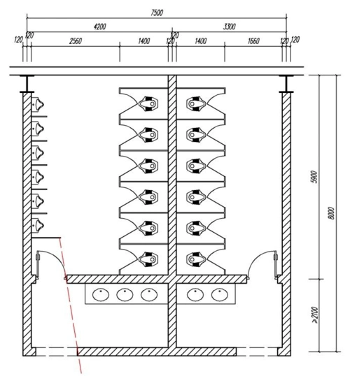 要点:一般多层辅房进深多见8m,厕所隔间门内外开均可,可最大限度争取