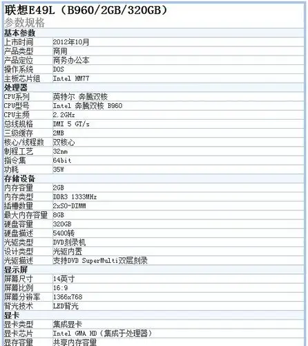 1图为:参数图编辑点评:联想e49l采用经典的上浮式180度合金转轴,根基